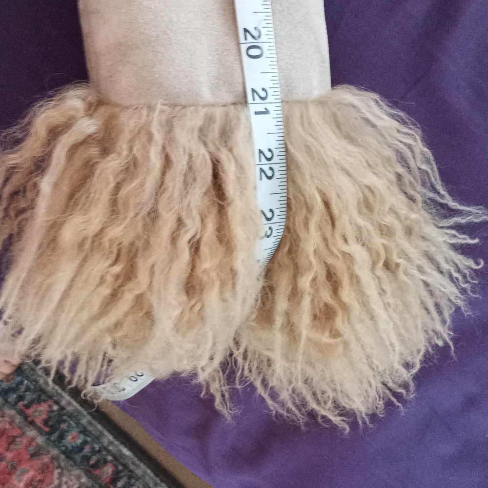 Mango Beige/Tan Faux Fur Trim Teddy Coat - Picture 10 of 13